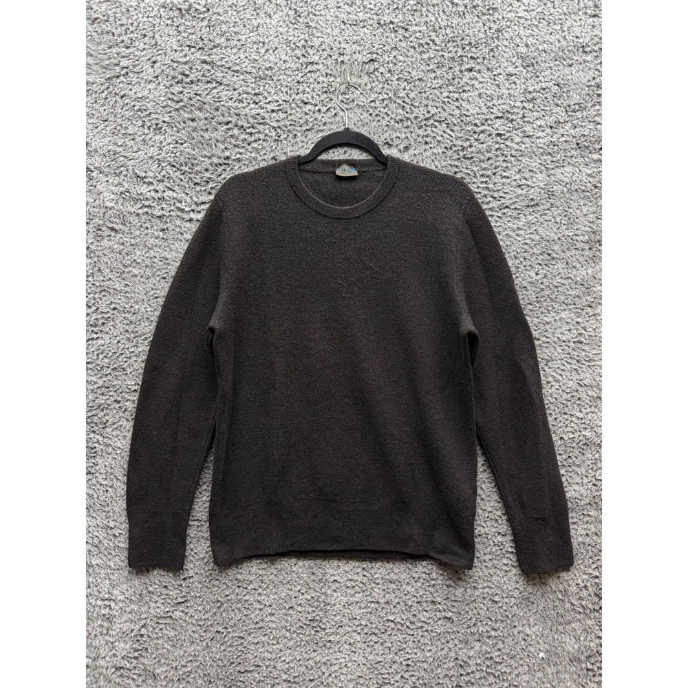 Eidos Napoli Wool-Cashmere Crew Neck Pullover Sweater Brown Mens Size M